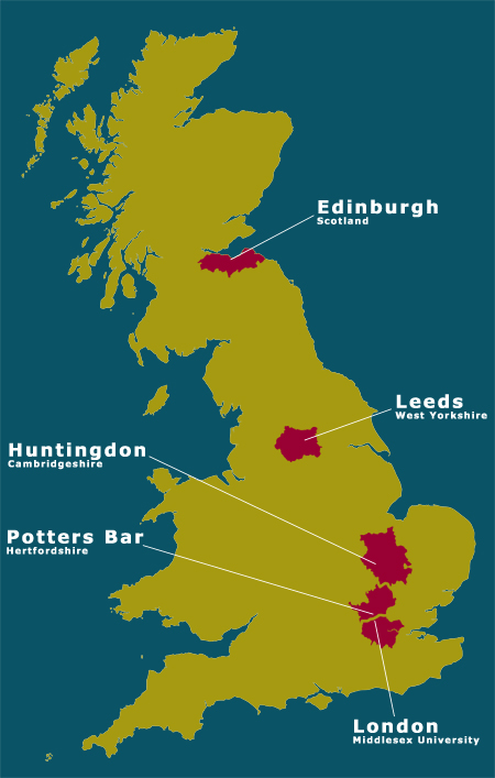 CAW Campus UK-wide Map