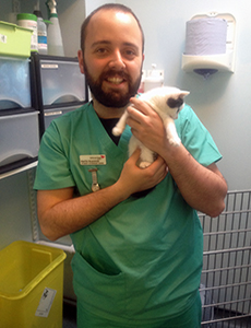 Martin holding a kitten