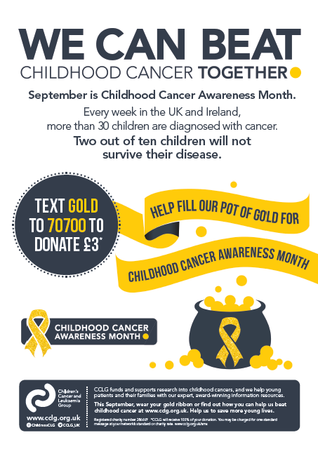 campaign poster - childhood cancer awareness month