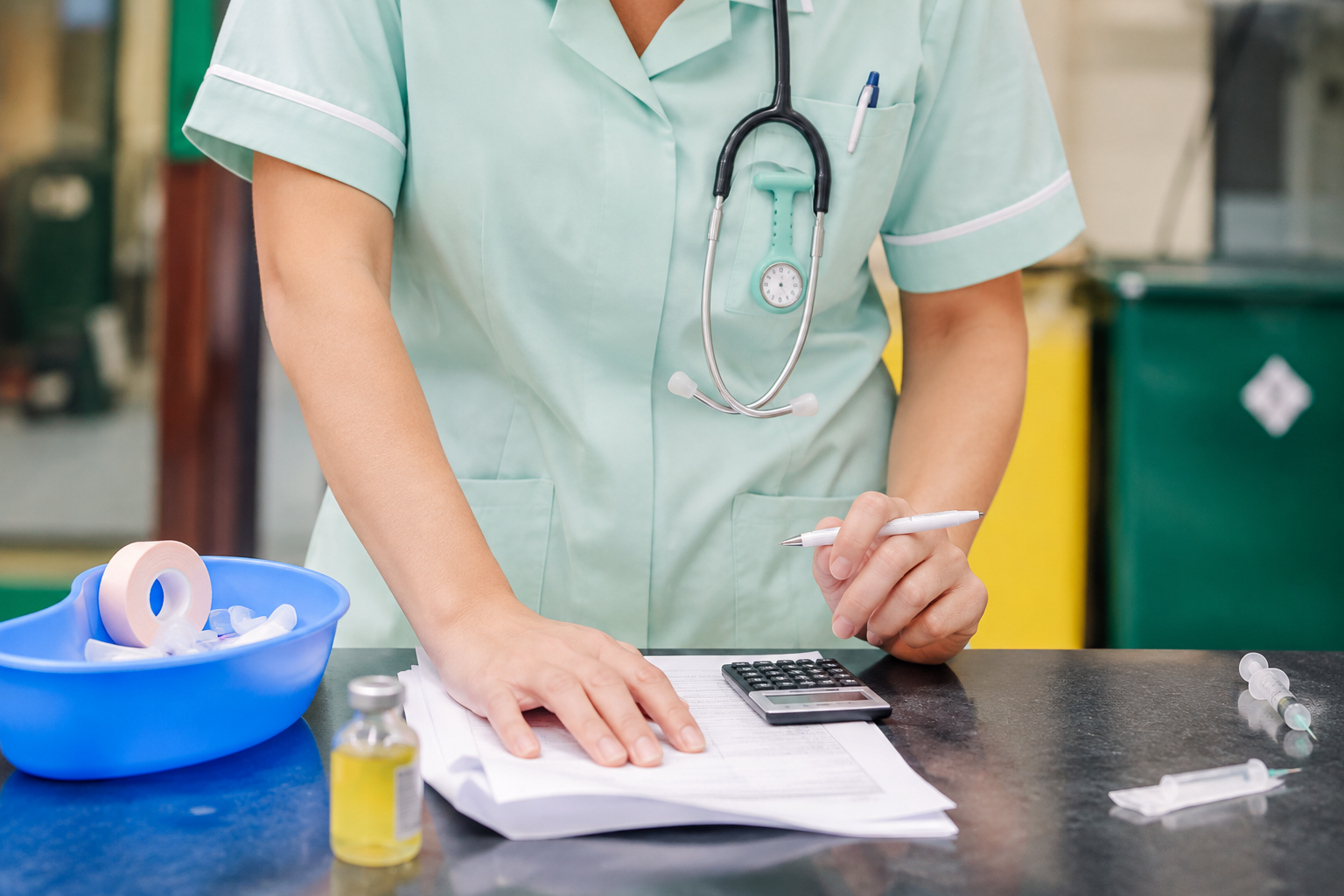 Vet nurse student undertaking a Mock OSCE practical exam