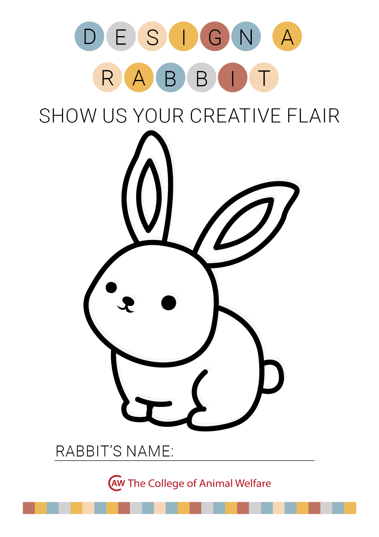 Design a rabbit colouring sheet