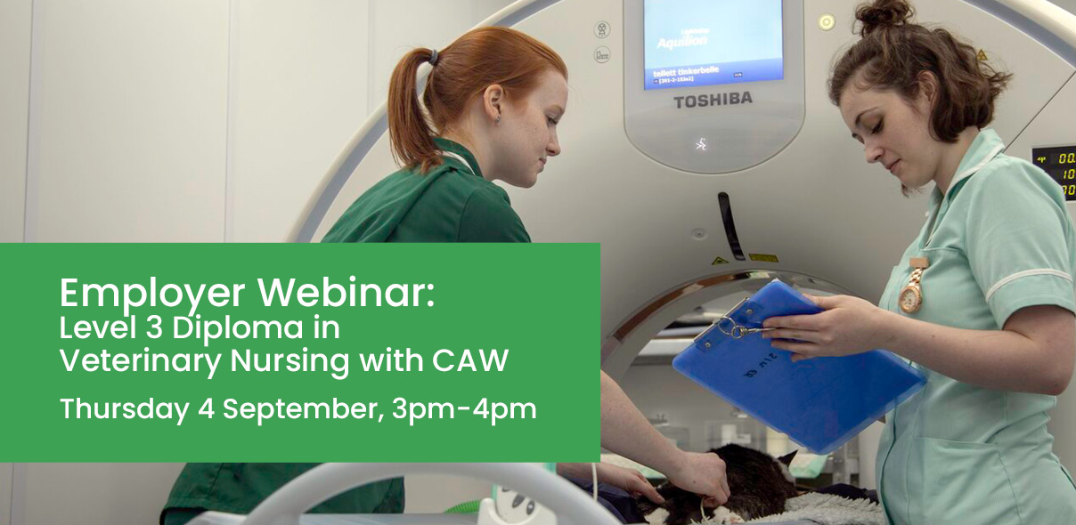 Employer Webinar: Level 3 Diploma in Veterinary Nursing with CAW - Thursday 4 September, 3-4pm